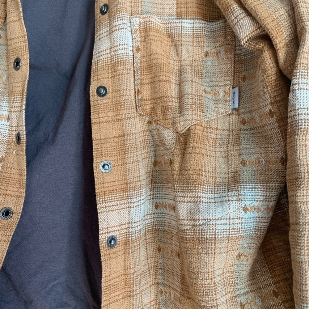 Prana Womens Top Button Down Lightweight Jacket Yellow Size Small Casual Shirt - Picture 2 of 4